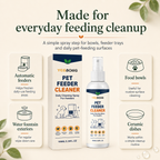 Product guide showing automatic feeders, food bowls, water fountain exteriors, and ceramic dishes